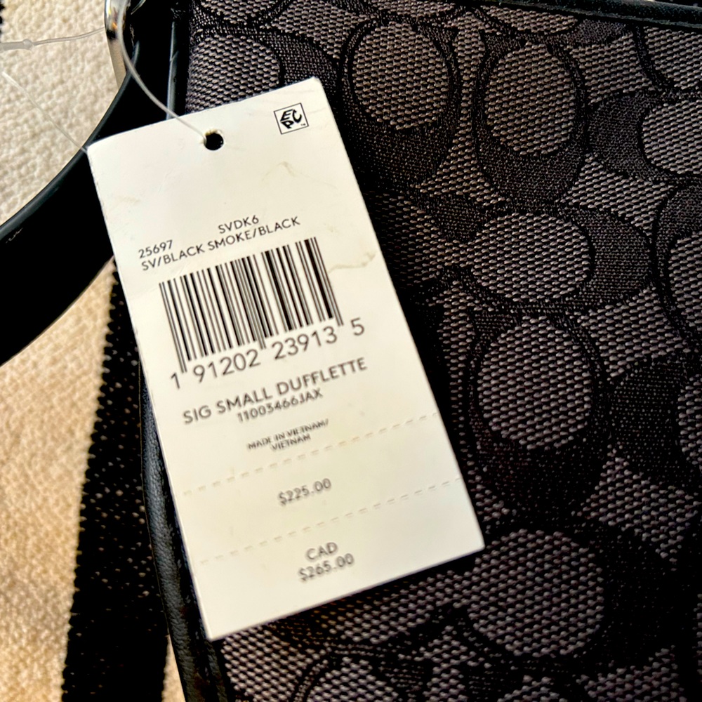 Coach SIG Small Dufflette Handbag New w/ Tags